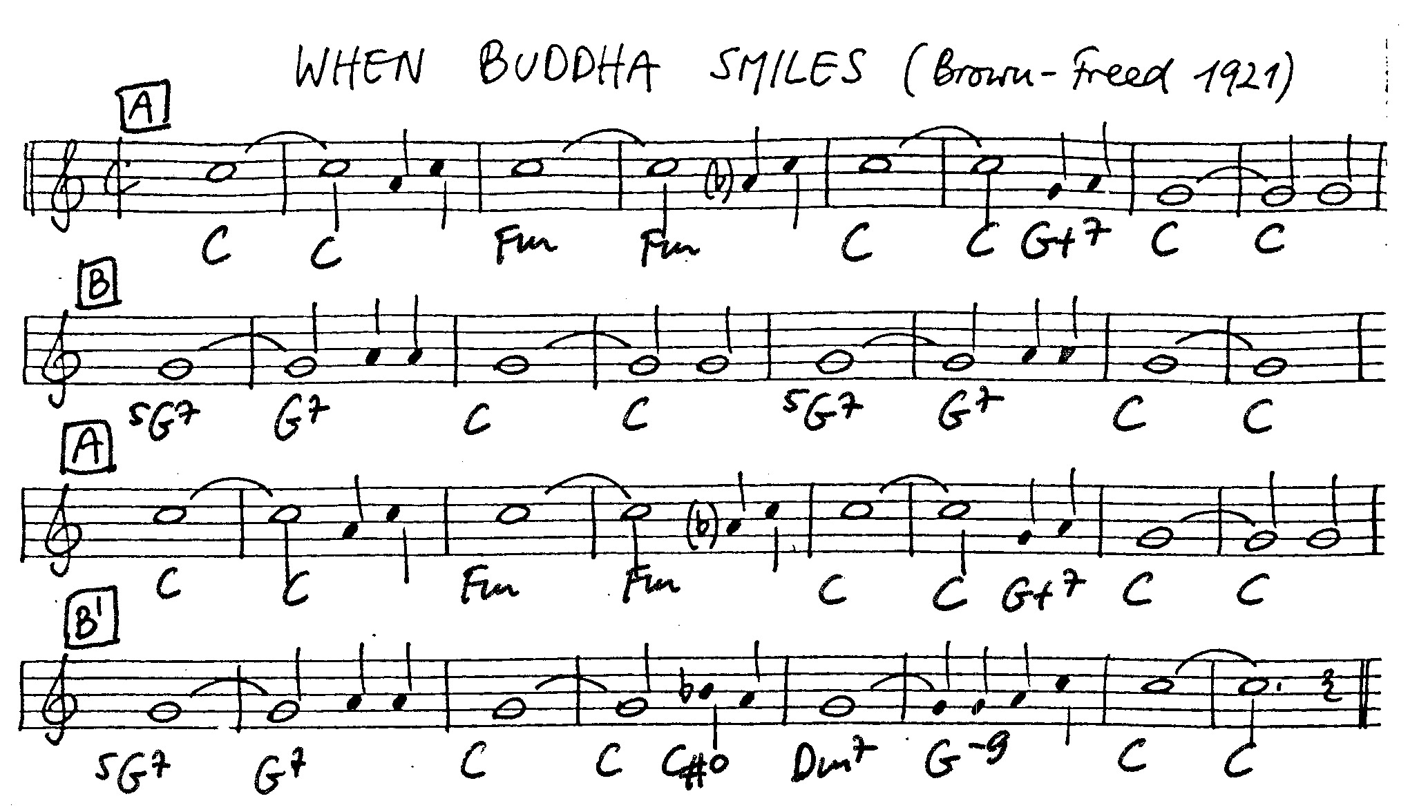 when buddha smiles leadsheet – book us for your next 20s or gatsby event